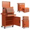 Orange Steel Tool Storage Cabinet with 5 Drawers, Detachable Design and Locking Wheels